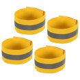 thumbnail image 1 of Unique Bargains Reflective Bands for Arm Wrist Ankle Leg 10x1.6 Inch Strip Wide for Cycling Running Walking Yellow 4 Pack, 1 of 5