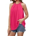thumbnail image 2 of Blusas plisadas sin mangas, blusas plisadas sin mangas con cuello halter para mujer, blusa plisada sin mangas para mujer, estética elegante, 2 of 5
