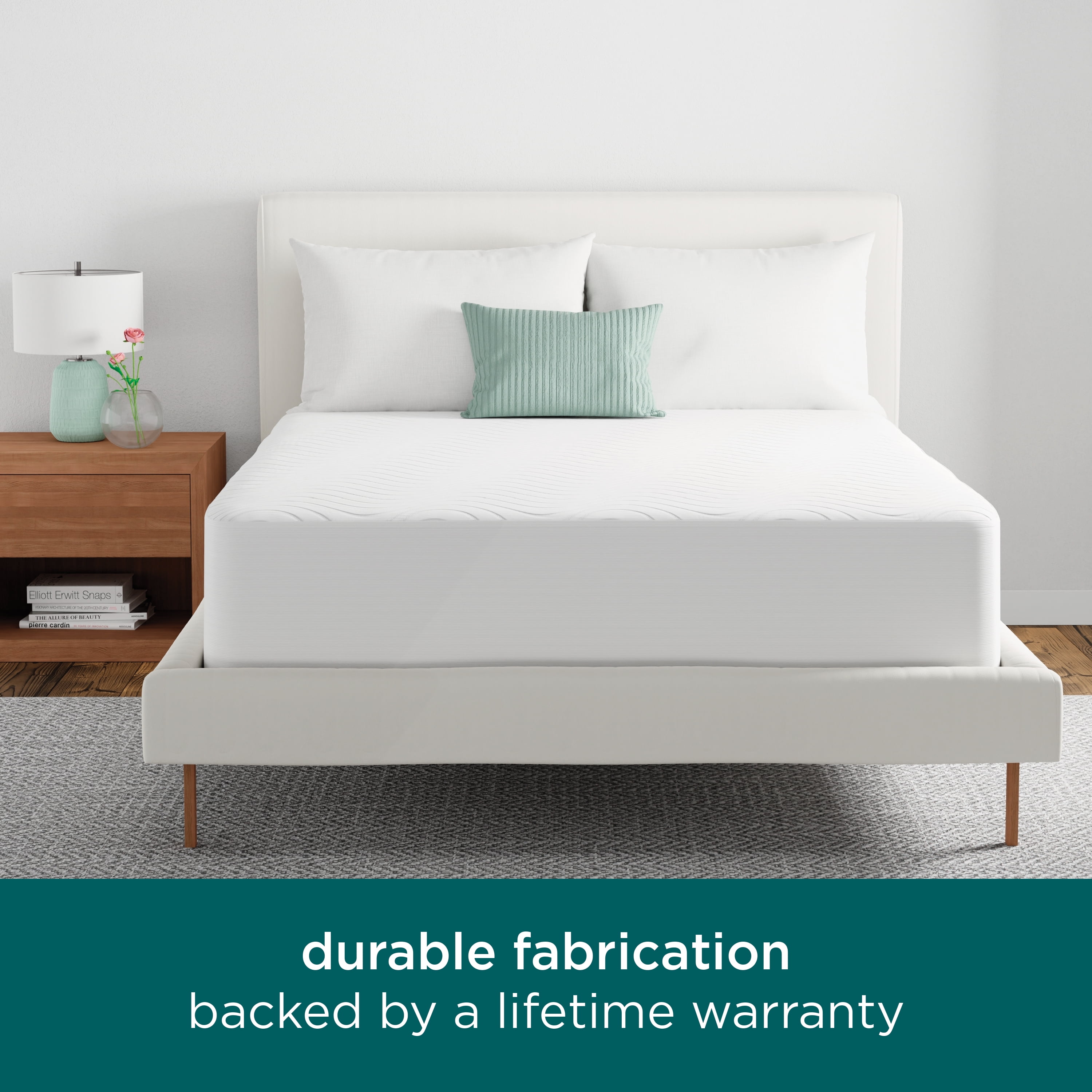 AllerEase Comfort Collection Plush-Knit Mattress Cover Protector Queen - Fitted Waterproof
