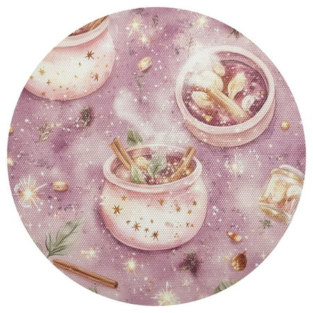 

Sparkling Magic Pattern 15.4in Diameter PVC Plate Mat Heat-Resistant and Cuttable Kitchen Decor