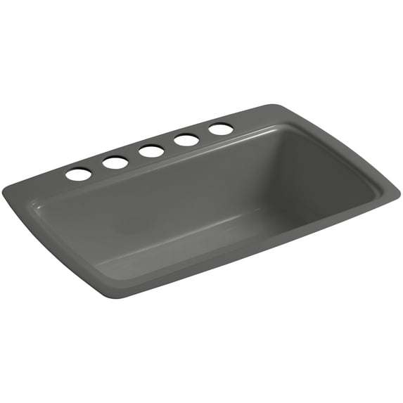 Kohler K-5864-5U Cape Dory 33" Single Basin Under-Mount Enameled Cast-Iron Kitchen Sink -