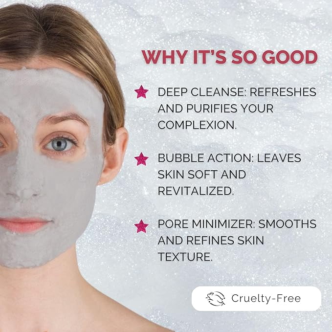 Elizabeth Mott Carbonated Bubble Clay Mask One Bad Motha'foamer Bubble mask - Cruelty Free, Net Wt. 100g / 3.53oz