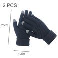 thumbnail image 2 of Winter Touchscreen Gloves Warm Fleece Lined Knit Gloves Elastic Cuff Winter, 2 of 5