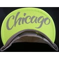thumbnail image 4 of City Hunter Chicago Script Men's Adjustable Snapback Baseball Caps (Gray/Yellow), 4 of 5
