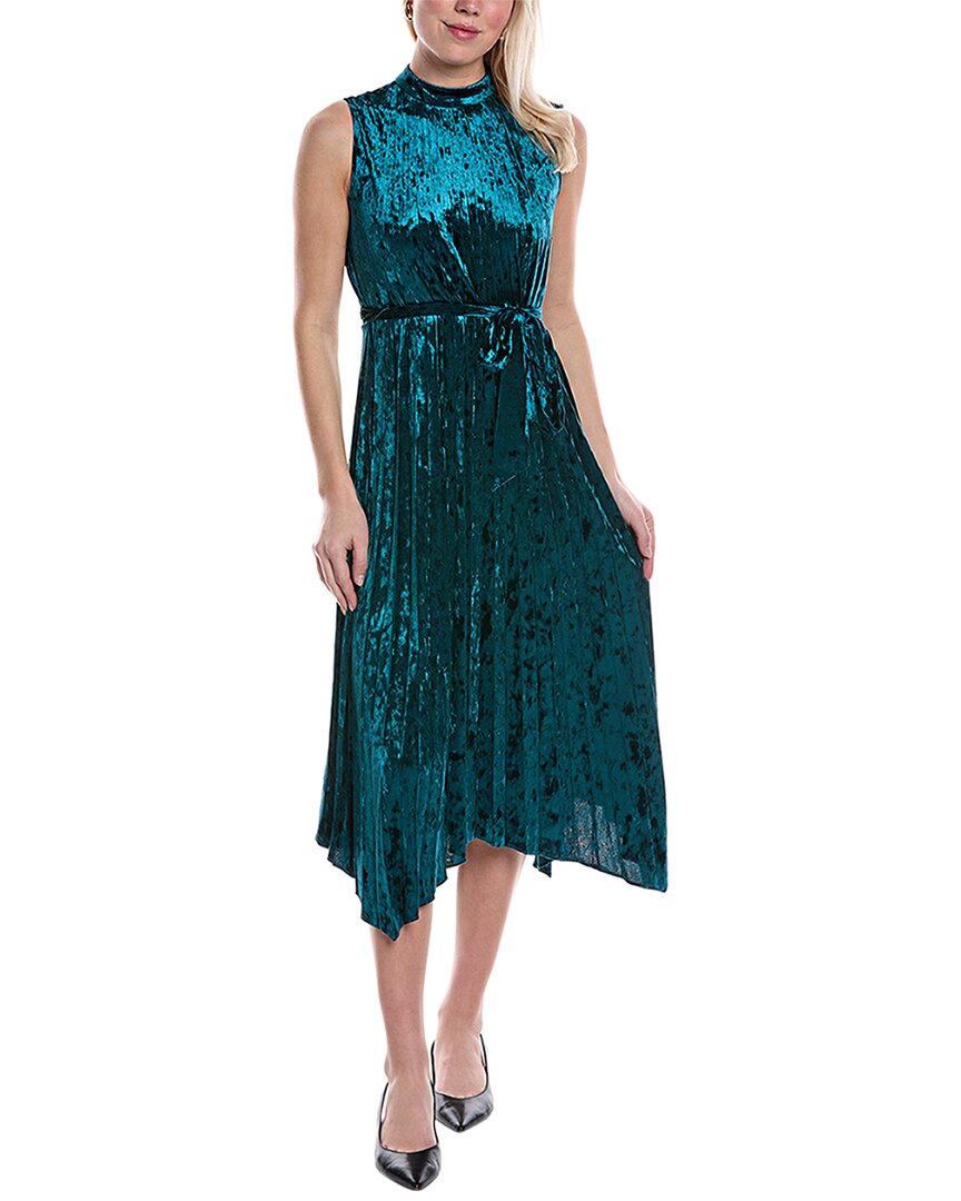 Tahari ASL womens Tie Waist Midi Dress, 14, Blue - Walmart.com