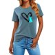 thumbnail image 2 of Mujeres Manga Corta de Verano Tops Pascua Impresa Cuello Redondo, Blusa de Moda Casual para la Primavera, 2 of 5