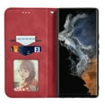 thumbnail image 3 of Nalacover Wallet Case for Samsung Galaxy S23 Ultra, Card Slots Holder Magnetic Closure Flip Folio Cover with Kickstand Bracket Luxury PU Leather Soft TPU Shockproof Case for Samsung S23 Ultra,Red, 3 of 5