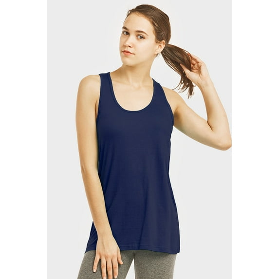 Cottonbell Women's Loose Fit Jersey Workout Sports Active Flowy Tank Tops