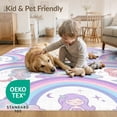 thumbnail image 4 of ODIKA Kawaii Galaxy Tie Dye Shaped Floormat Pink Mermaid Playful for Playroom, Bedroom, Reading Nook, Pet Friendly & Kids Safe Play, 4 of 7