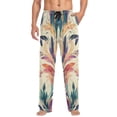 thumbnail image 4 of Men's Sleep Pants Lightweight Pjs Sleepwear Comfortable Lounge Pants Bottom Pants with Pocket Abstract Feather Pattern, 4 of 7