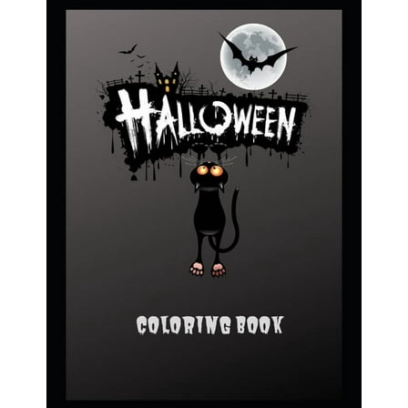 Halloween Coloring Book: Halloween Coloring Book, Black and White drawings and colored illustrations to be inspired! Funny Pumpkins, Witches, Monsters, Bats, and more, | 100 Large 8.5 x 11 1691269751