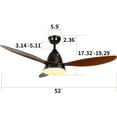 thumbnail image 7 of Simple Deluxe 52-inch Ceiling Fan with LED Light and Remote Control，3-Speed Settings, Noiseless Motor for Home & Office, 7 of 7