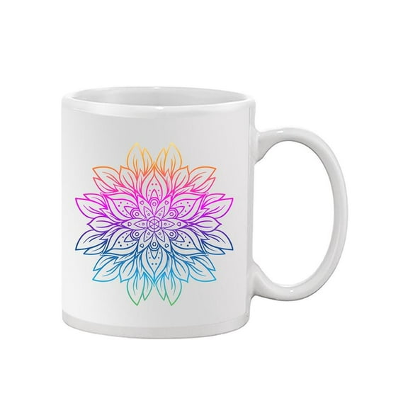Colorful Mandala Outline Mug -Image by Shutterstock,