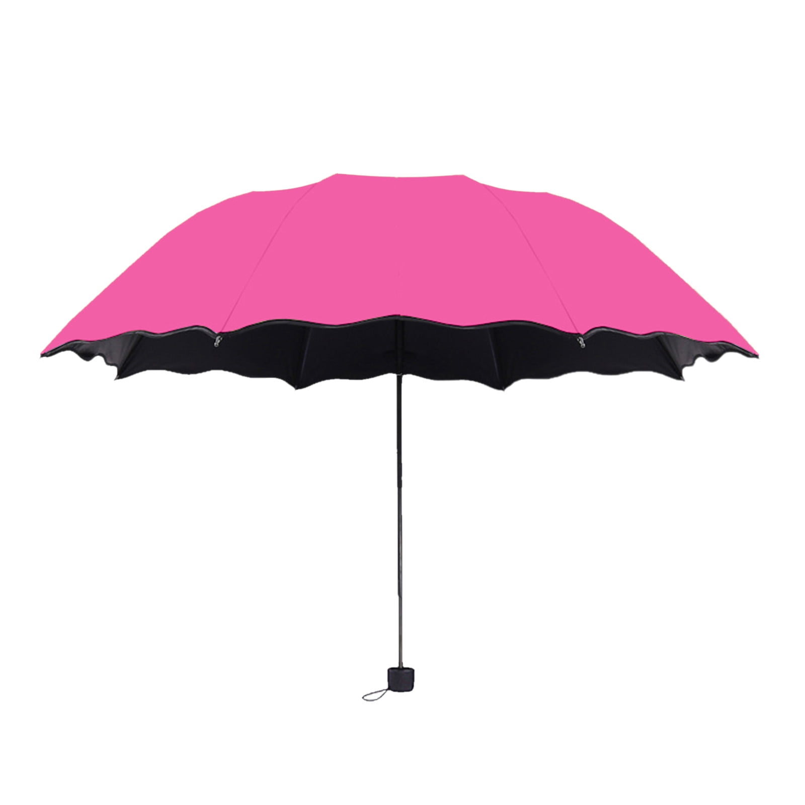 Usloyux 4Pcs Sun Protection Umbrella Folding Sunshade with UPF 50+ Windproof Design, Large Blue Water Activated Blooming Pattern Rain Umbrella for Beach Pool Outdoor Patio Garden Use