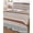 Reddish brown, gray, khaki, variant on Quilt King Size Bedding Set, Navy Blue Gray Striped Reversible Summer Quilt 3 Pieces, Farmhouse Stripes Modern Abstract Art Lightweight Bedspreads Coverlets with 2 Pillow Shams for All Seasons