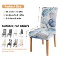 thumbnail image 6 of Nautical Mermaid and Fish Dining Chair Covers Set of 4, Stretch Washable Polyester Slipcovers, Removable Seat Protector for Vintage or Seaside Use, 6 of 7
