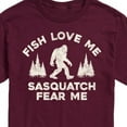 thumbnail image 3 of Instant Message - Fish Love Me, Sasquatch Fear Me - Men's Short Sleeve Graphic T-Shirt, 3 of 6