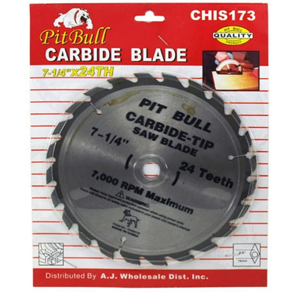 "Cal Hawk Tools 7-1/4"" 24 Tooth Carbide Tipped Saw Blade"