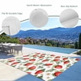 thumbnail image 3 of Red Strawberry Outdoor Rug for Patio/Deck/Porch, Non-Slip Large Area Rug 4 x 6 Ft, Summer Fruits Farmhouse Leaves Floral Rustic Indoor Outdoor Rugs Washable Area Rugs, Camping Rug Carpet Runner, 3 of 8