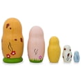 thumbnail image 2 of Set of 5 Dogs and Puppies Wooden Nesting Dolls 4.25 Inches, 2 of 2