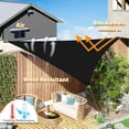 thumbnail image 5 of Jane Stone Sun Shade Sail Canopy 9'X12'X15'Customized Triangle Shade Cloth Canopy Tent for Outdoor UV Protection，Black, 5 of 6