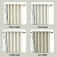 thumbnail image 4 of XWZO Blackout Curtains 84 Inches Long 2 Panels, Privacy Bedroom Curtain with Liner, Grommet Thermal Insulated 100% Room Darkening Drapes for Sliding Glass Door(Ivory Beige,42"W x 84"L), 4 of 9