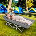 thumbnail image 6 of NAIZEA Folding Bed Cot with 3.3 Inch 2 Sided Mattress, 75"* 28" Folding Sleeping Cot Guest Bed, Folding Camping Cots with Carry Bag, 6 of 12