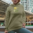 thumbnail image 2 of Chin Up, Buttercup with Watercolor Yellow Buttercup Flower Art Merch Gift, Sand Hooded Sweatshirt or Hoodie, XL, 2 of 5