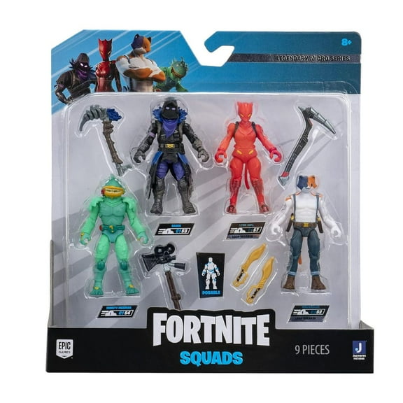fortnite Plastic Micro Squad Mode for Teen, Multicolor, 4-Pack