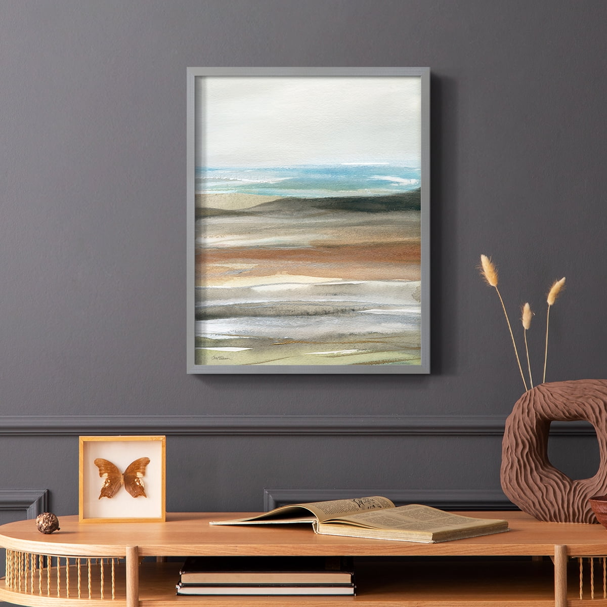 Nature's Many Layers II in Gray Solid Wood 16 x 20 Framed Print