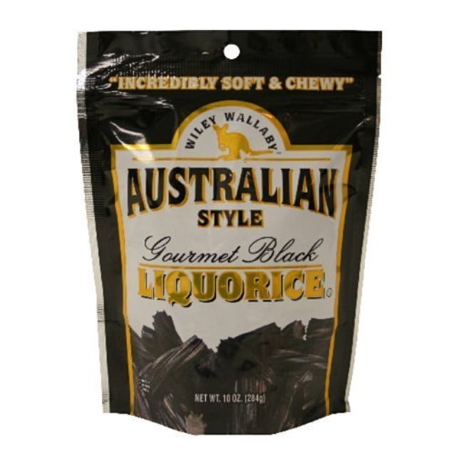 wiley wallaby australian style gourmet black liquorice 10ounce (pack