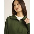thumbnail image 2 of Scoop Women’s & Women's Plus Ultimate ScubaKnit Half Zip Sweatshirt, Sizes XS-4X, 2 of 4