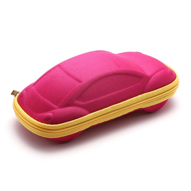 Caja de gafas de sol para bebés con diseño de coche de dibujos animados, caja de gafas para niños, caja de almacenamiento de papelería para niños, caja de gafas para coche con cremallera