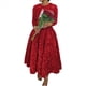 thumbnail image 3 of Vestido de Fiesta con Lentejuelas, Larga, Corte A, Acampanado, con Brillo y Brillo para Mujer, Talla Grande Rojo S, 3 of 8