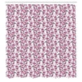 thumbnail image 2 of Ambesonne Japanese Print Shower Curtain, Cherry Branch Flora, 69"Wx84"L, Dark Coral Blue Violet, 2 of 4