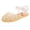 Gold, variant on Girls Summer Jelly Sandals Open Toe Soft Sole Beach Shoes with Breathable Holes for Outdoor Play White,2.5-3 Years