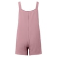 thumbnail image 4 of Qicasul Women Jumpsuit for Summer Casual Fashion Sleeveless Jumpsuit With Button Front And Shorts Strappy Romper Overall For Daily Wear Pink XXXL, 4 of 5