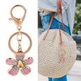 thumbnail image 2 of Key Ring Stainless Steel Crystal Flower Key Ring Key Holder for Valentine Day, 2 of 9