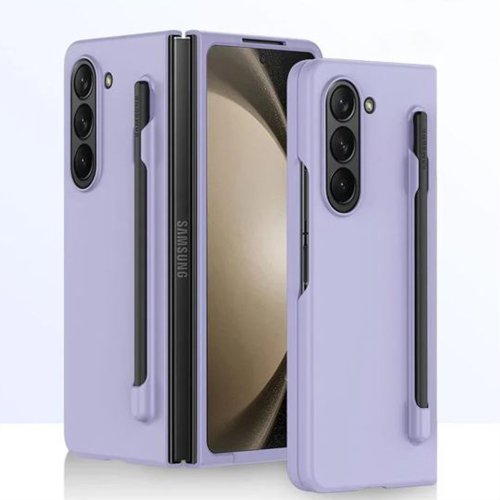 For Samsung Galaxy Z Fold 7 Slim Matte PC Shockproof Phone Cases With S Pen - Purple