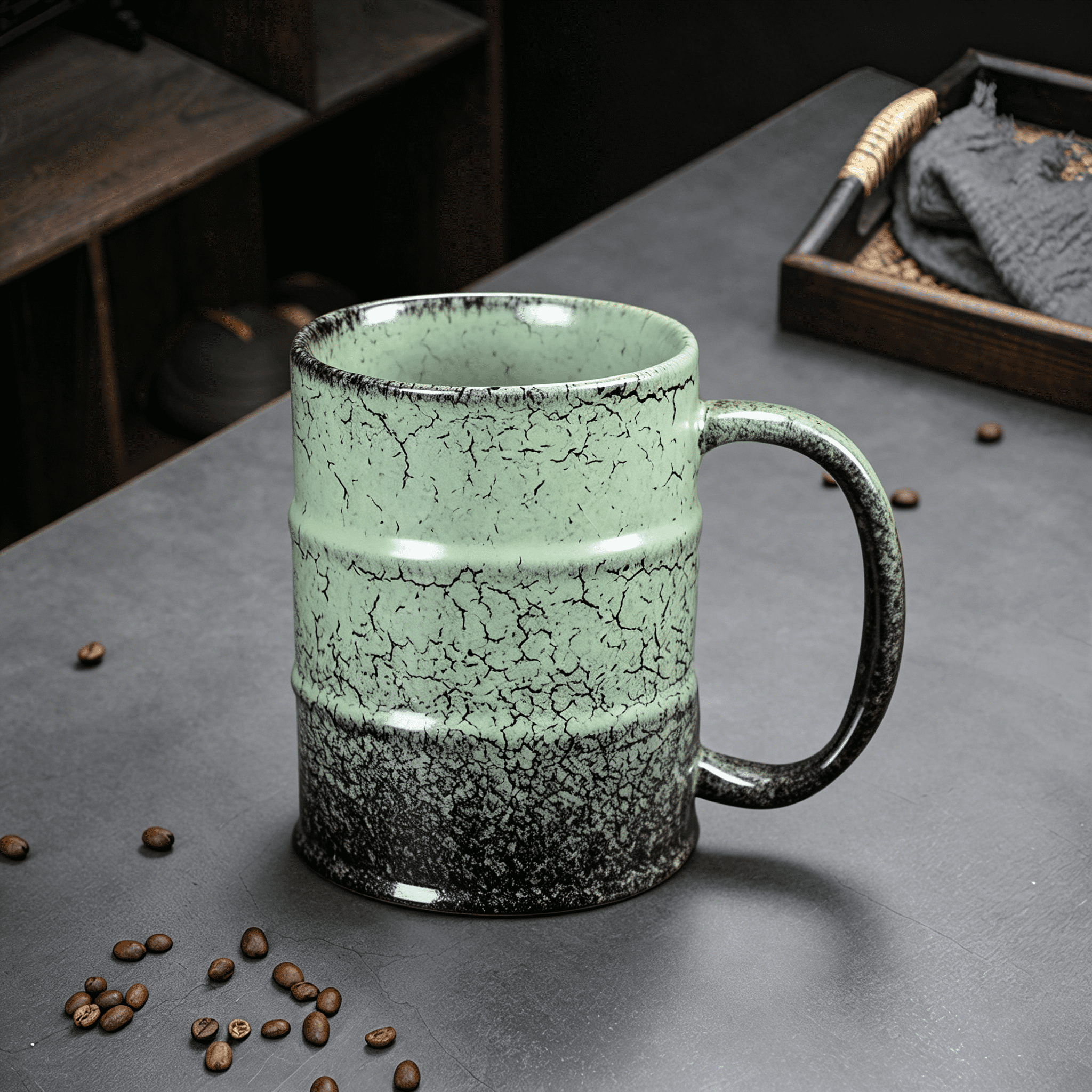 ACDANC 2026 New Gradual Crack Ceramic Coffee Mug - Large Handmade Pottery Mugs 20Oz Espresso Cups Large Tea Cups with Handle for Office and Home Coffee Cups Ceramic