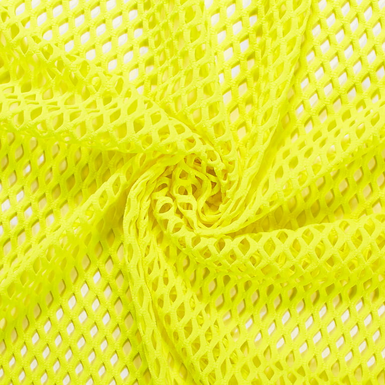 Cabaret Mesh Stretch Fabric Spandex Big Holes 58 Wide For Costume Dance  Wear (Neon Yellow) 