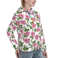 thumbnail image 2 of Yiaed Rose Flowers Print Womens Casual Hoodies Crew Neck Long Sleeve Sweatshirts With Pocket Pullover Tops Women's Hooded Sweatshirt-Large, 2 of 5