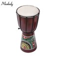 thumbnail image 4 of Muslady Djembe de 6 pulgadas tambor de mano africano tambor africano de madera con, 4 of 8