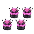 thumbnail image 1 of 2x Mini Bling Crown Chrome Neumáticos de Válvula Vástagos de Vástago Tapas Neumáticos de de Imitación para Motor de Automóvil (claro) Sunnimix Tapas de vástago de válvula de neumático de corona, 1 of 6