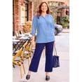 thumbnail image 5 of Catherines Women's Plus Size Light And Airy Y-Neck Blouse, 5 of 6
