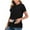 Black, variant on Leesechin Maternity Shirts Fashion Mom Solid Color Print Short Sleeve Pregnant Shirts Casual Clothe Top