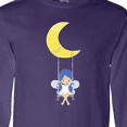 thumbnail image 4 of Inktastic Cute Fairy, Fairy On The Moon, Fairy On A Swing Long Sleeve T-Shirt, 4 of 5