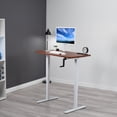 thumbnail image 2 of VIVO Manual 43” x 24” Stand Up Desk | Dark Walnut Table Top, White Frame, 2 of 8