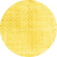 thumbnail image 1 of Ahgly Company Indoor Round Persian Yellow Traditional Area Rugs, 3' Round, 1 of 4