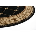 thumbnail image 5 of Sensation Traditional 5' x 7' Oval Black and Beige Polypropylene Indoor Area Rug, 5 of 7